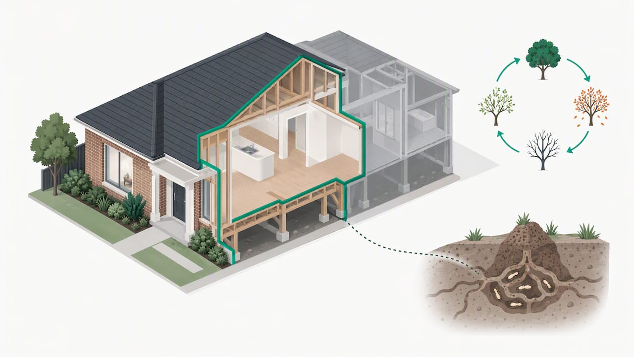 Visual inspection boundary with concealed areas and distant nest
